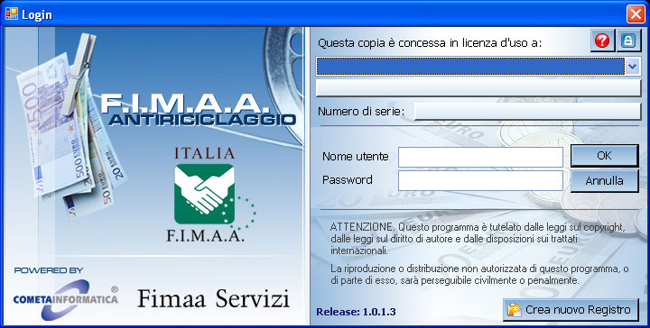 FIMAA Antiriciclaggio - Archivio Informatico